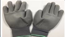 Gray Fingered PU Coated Gloves